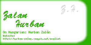 zalan hurban business card